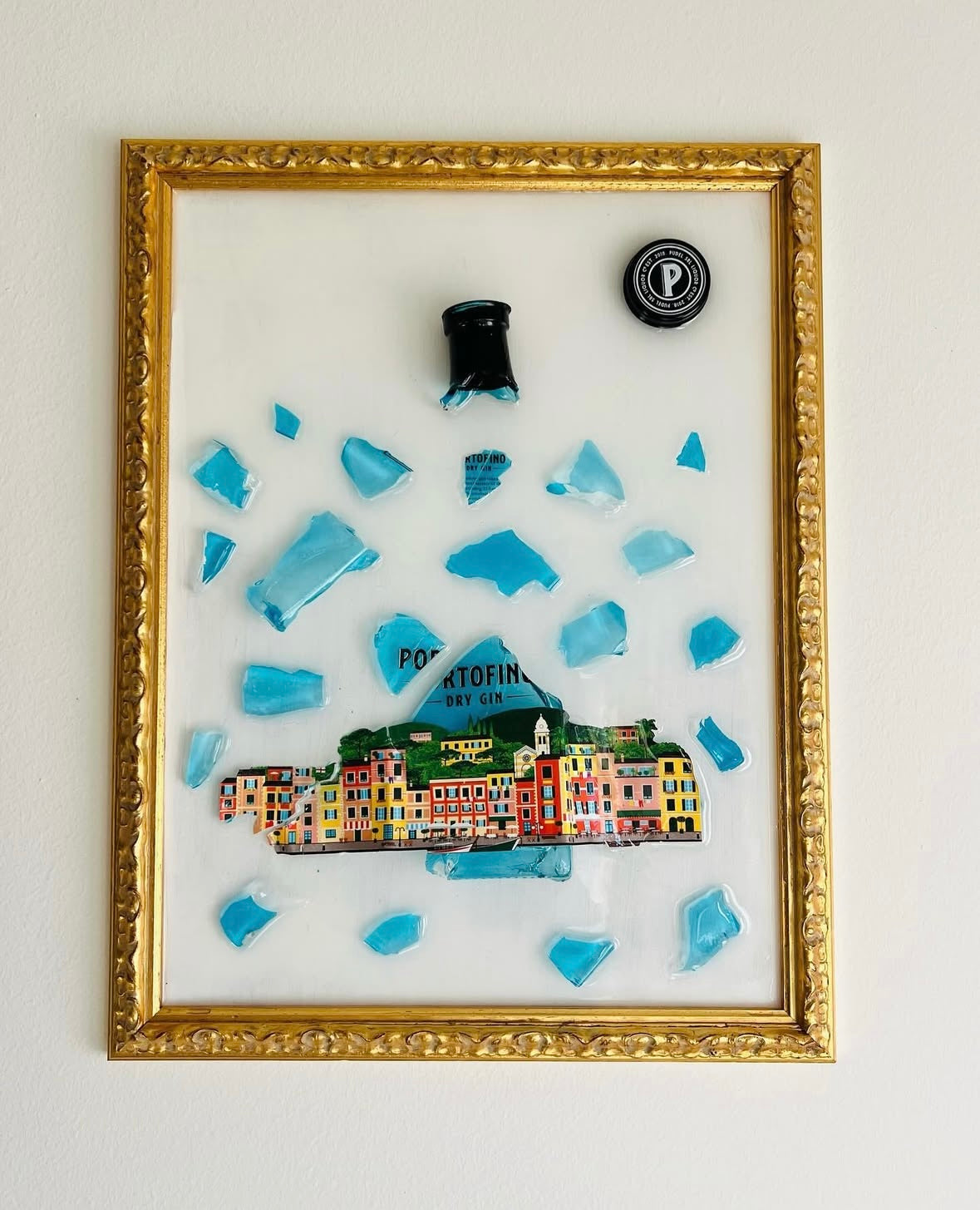 Exploding bottle painting
